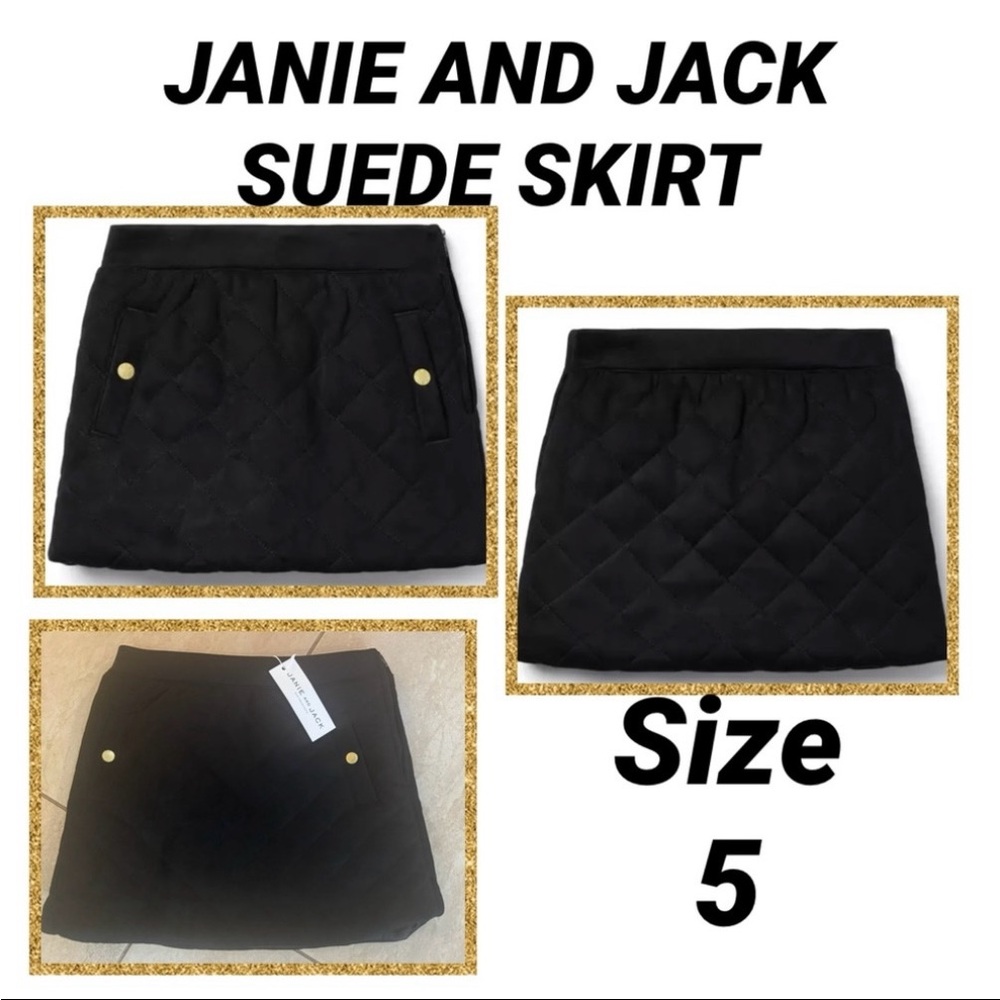 JANIE AND JACK THE SUEDE QUILTED SKIRT